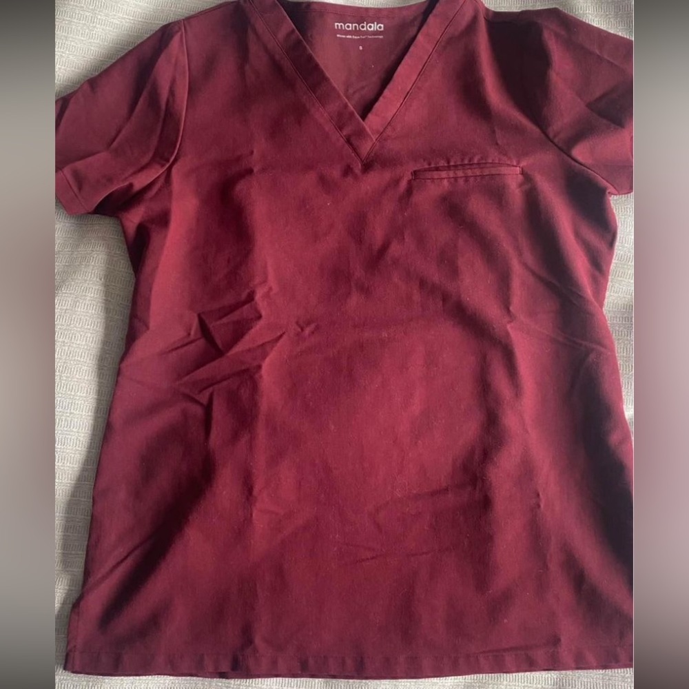 Burgundy Scrub Set